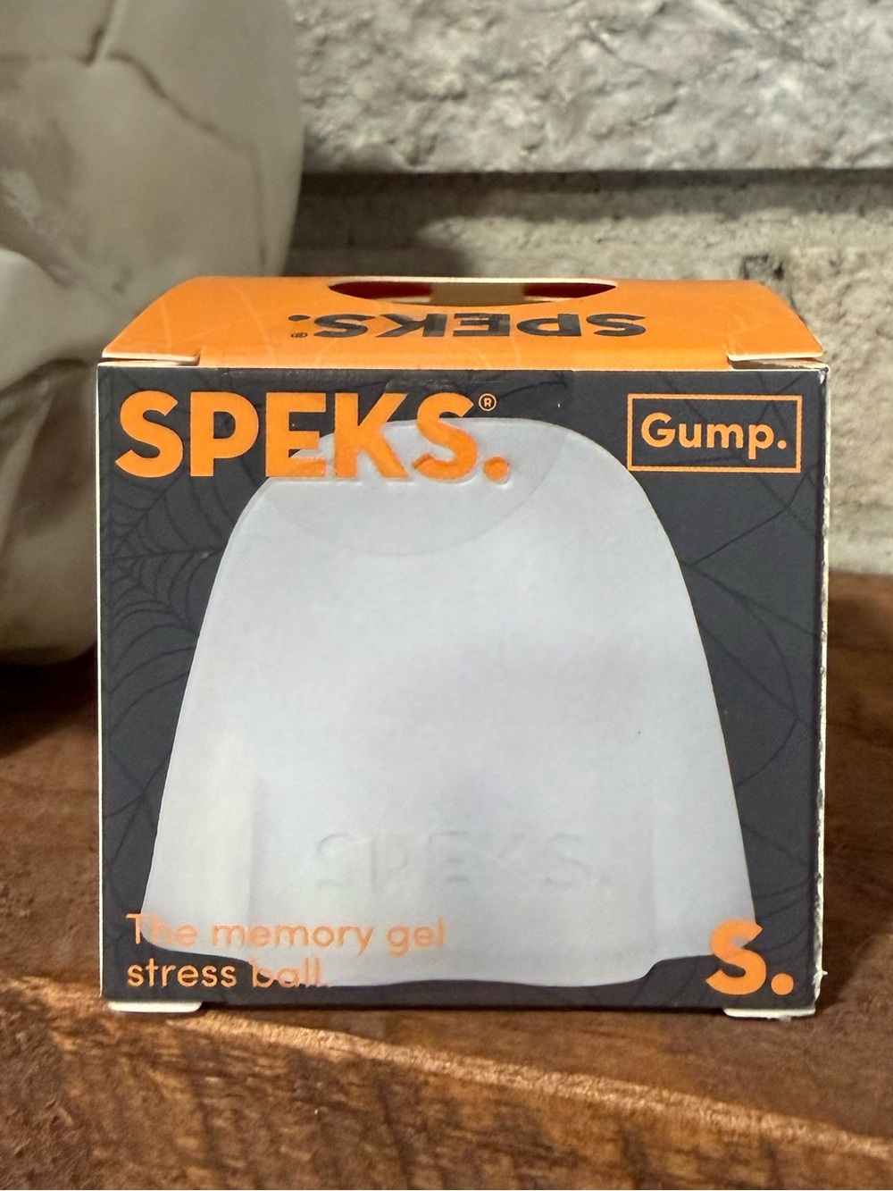 Speks Ghoat Gump Memory Gel Stress Ball — White